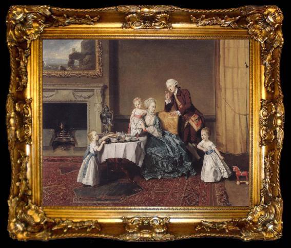 framed  Johann Zoffany The visit in the lord, ta009-2